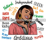 Afro Lola Diamond Teeth Hustle Goddess Life Quotes Urban Girl Pretty Woman .SVG Cutting Files For Silhouette Cricut and More!