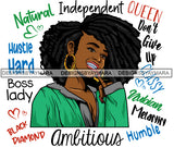 Afro Lola Diamond Teeth Hustle Goddess Life Quotes Urban Girl Pretty Woman .SVG Cutting Files For Silhouette Cricut and More!