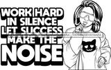 Afro Lola Hustle Success Black Woman Life Quotes Hoop Earrings Lollipop Sunglasses  B/W Wavy Shoulder Length Hair Style SVG Cutting Files For Silhouette  Cricut