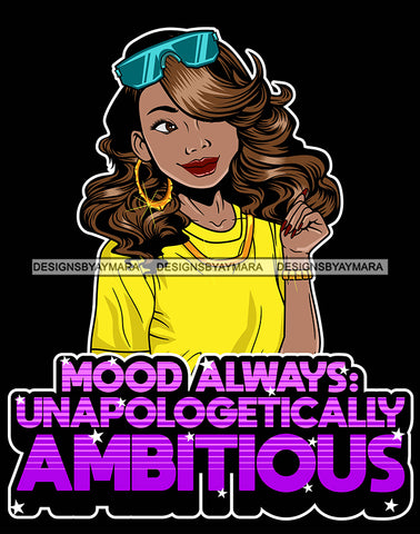 Afro Lola Queen Hustle Unapologetically Ambitious Bamboo Jewelry Life Quotes Wavy Hair Style SVG Cutting Files For Silhouette Cricut