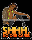 Lola Flow Black Woman No One Cares Dreadlocks Hair Style Sexy Posing Modeling Fur Coat Attractive Hoop Earrings  High Heels SVG Clipart Vector Cutting Files