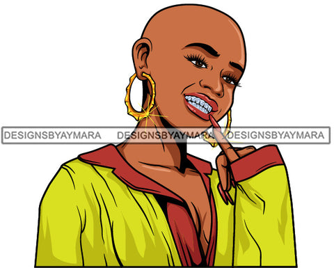 Afro Lola Diamond Teeth Hustle Goddess Urban Girl Pretty Woman .SVG Cutting Files For Silhouette Cricut and More!
