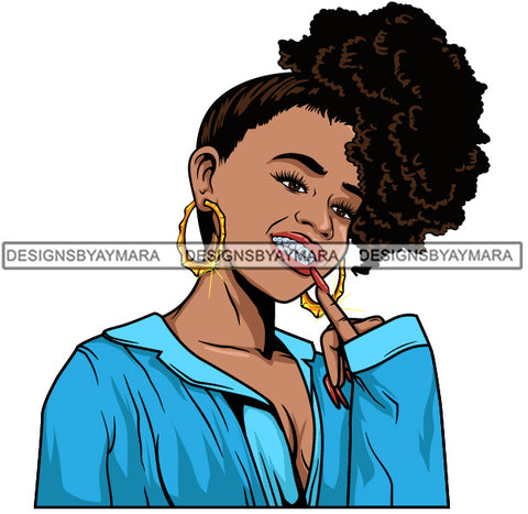 Afro Lola Diamond Teeth Hustle Goddess Urban Girl Pretty Woman .SVG Cutting Files For Silhouette Cricut and More!