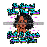 Afro Black Woman Portrait Trust Quote Neck Length Wavy Hairstyle SVG JPG PNG Vector Designs Cutting Files For Circuit Silhouette