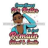 Afro Black Woman Portrait Life Quote Turquoise Long Sleeve Tee Short Hairstyle SVG JPG PNG Vector Designs Cutting Files For Circuit Silhouette