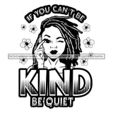 Afro Black Woman Portrait Sarcastic Quote Winking Flowers Dreadlocks Hairstyle B/W SVG JPG PNG Vector Designs Cutting Files For Circuit Silhouette