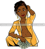 Afro Sexy Lola Hustler 100 Dollar Bill Money Maker Savage Hustle Black Woman Successful Black Girl Magic SVG Cutting Files For Silhouette and Cricut and More!