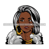 Afro Lola Queen Sexy Bamboo Jewelry Nails Fur Boa Straight Hair Style SVG Cutting Files For Silhouette Cricut