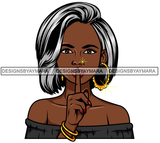 Afro Lola Don't Say Nothing Beautiful Face Model Beauty Trendy Girl Glamour Vogue .SVG Clipart Vector Cutting Files For Silhouette Cricut and More!
