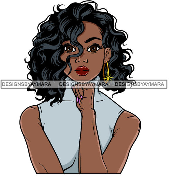 Afro Lola Woman With Attitude Strong Character Confident Lady .SVG Clipart Vector Cutting Files