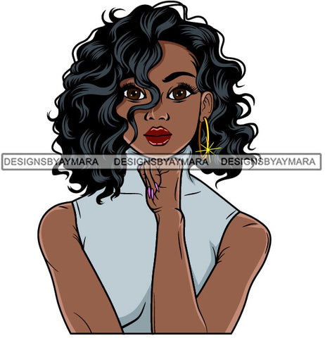 Afro Lola Woman With Attitude Strong Character Confident Lady .SVG Clipart Vector Cutting Files