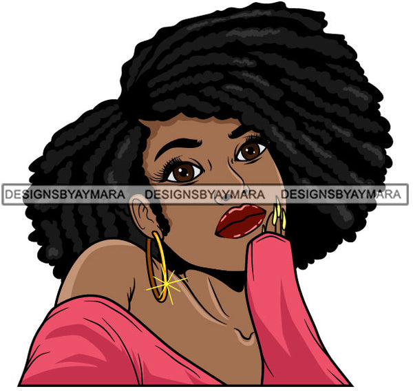 Afro Lola Woman With Attitude Strong Character Confident Lady .SVG Clipart Vector Cutting Files