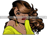 Afro Lola Woman With Attitude Strong Character Confident Lady .SVG Clipart Vector Cutting Files