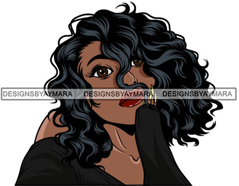 Afro Lola Woman With Attitude Strong Character Confident Lady .SVG Clipart Vector Cutting Files