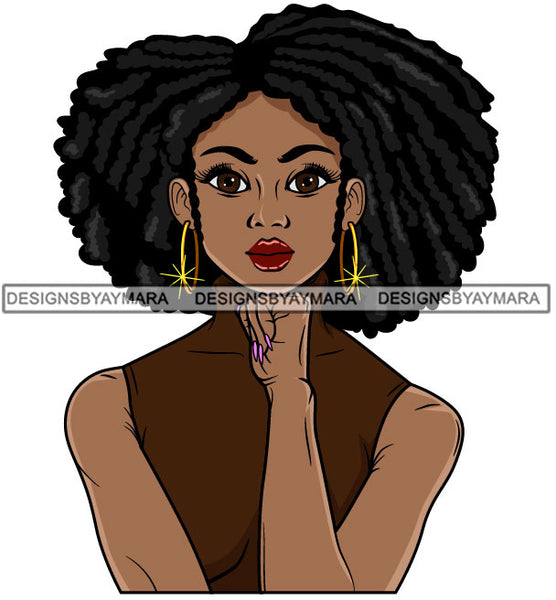 Afro Lola Woman With Attitude Strong Character Confident Lady .SVG Clipart Vector Cutting Files