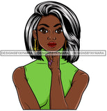 Afro Lola Woman With Attitude Strong Character Confident Lady .SVG Clipart Vector Cutting Files