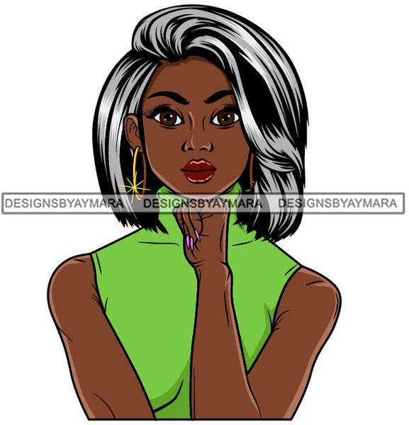 Afro Lola Woman With Attitude Strong Character Confident Lady .SVG Clipart Vector Cutting Files