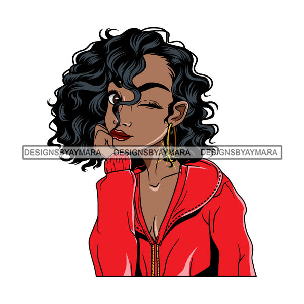 Bundle 5 Afro Lola Winkey Eyes Black Woman Black Girl Magic Layered SVG Cutting Files For Silhouette and Cricut and More!
