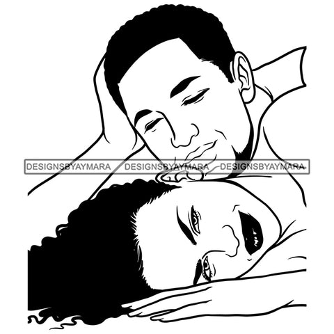 Afro Power Couple Man Woman Relationships Together Soulmates Portrait Melanin Romance Affection True Love SVG JPG PNG Vector Clipart Cricut Silhouette Cut Cutting