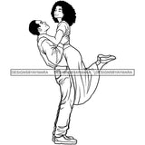 Afro Power Couple Man Woman Relationships Together Soulmates Portrait Melanin Romance Affection True Love SVG JPG PNG Vector Clipart Cricut Silhouette Cut Cutting