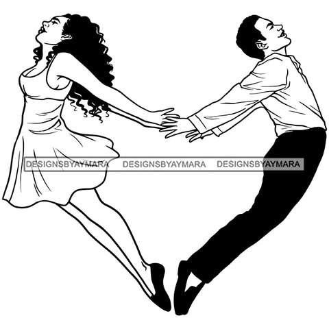 Afro Power Couple Man Woman Relationships Together Soulmates Portrait Melanin Romance Affection True Love SVG JPG PNG Vector Clipart Cricut Silhouette Cut Cutting