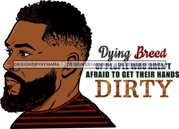 Dirty Black Long Beard Mustache Man Wearing Black Red T Shirt Curly Hairs Hair Nubian African American Boy SVG JPG PNG Vector Clipart Cricut Silhouette Cut Cutting