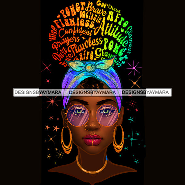 Black Woman Words In Hair Flawless Purple Headwrap JPG PNG  Clipart Cricut Silhouette Cut Cutting