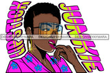 Afro Black Sexy Woman Life Quotes Melanin Hoop Earrings Sunglasses Flowers Short Hairstyle SVG JPG PNG Cutting Files For Silhouette Cricut More