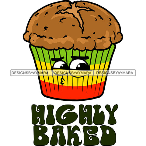 High Stoned Muffin Rasta Marijuana Cannabis Recreational Medicinal Banner Logo SVG JPG PNG Vector Clipart Cricut Silhouette Cut Cutting