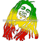 Rastafarian Dreadlocks Marijuana Herbal Cannabis Smoking Jamaican Culture SVG JPG PNG Vector Clipart Cricut Silhouette Cut Cutting