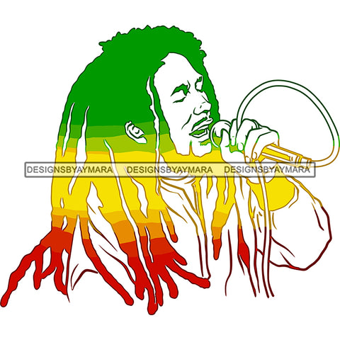 Rastafarian Dreadlocks Smoking Marijuana Herbal Cannabis Rasta Jamaican Culture SVG JPG PNG Vector Clipart Cricut Silhouette Cut Cutting