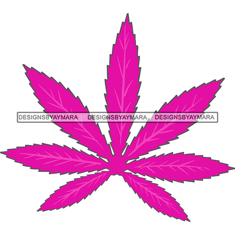 Fuchsia Marijuana Leaf 420 Cannabis Culture Smoking Marihuana Weed Joint SVG JPG PNG Vector Clipart Cricut Silhouette Cut Cutting