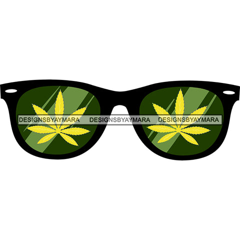 Marijuana Leaves Sunglasses High Baked Pot Weed Grass 420 Cannabis Culture SVG JPG PNG Vector Clipart Cricut Silhouette Cut Cutting