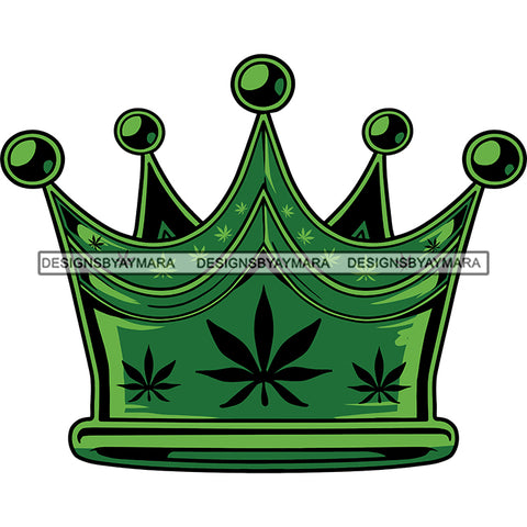 Marijuana King Crown Smoking Enjoying Weed Joint Lifestyle Logo Illustration SVG JPG PNG Vector Clipart Cricut Silhouette Cut Cutting