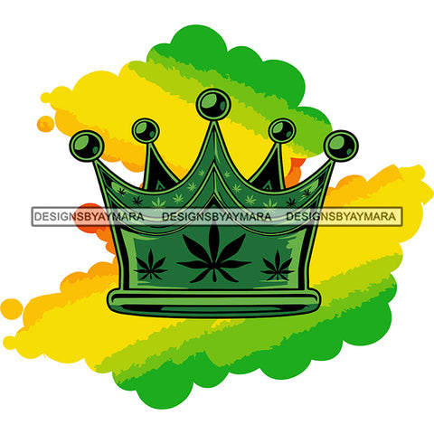 Marijuana King Crown Rasta Smoking Enjoying Weed Joint Lifestyle Logo Illustration SVG JPG PNG Vector Clipart Cricut Silhouette Cut Cutting