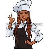 Woman Chef Winking  JPG PNG  Clipart Cricut Silhouette Cut Cutting