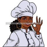 Black Woman Chef JPG PNG  Clipart Cricut Silhouette Cut Cutting