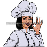 White Woman Chef  JPG PNG  Clipart Cricut Silhouette Cut Cutting