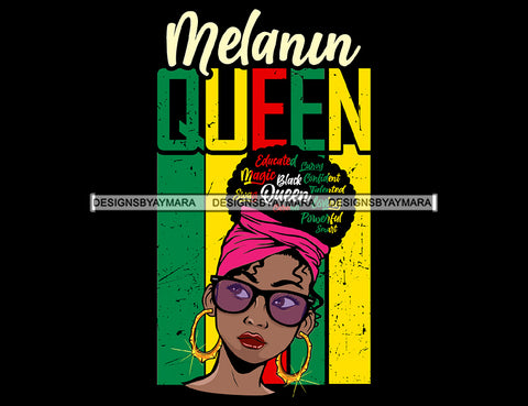 Afro Lola Melanin Queen Powerful Black Girl Magic Melanin Popping Hipster Girl SVG JPG PNG Layered Cutting Files For Silhouette Cricut and More