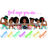 God Says You Are SVG JPG PNG Vector Clipart Cricut Silhouette Cut Cutting