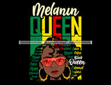 Afro Lola Melanin Queen Black Girl Magic Melanin Popping Hipster Girl SVG JPG PNG Layered Cutting Files For Silhouette Cricut and More
