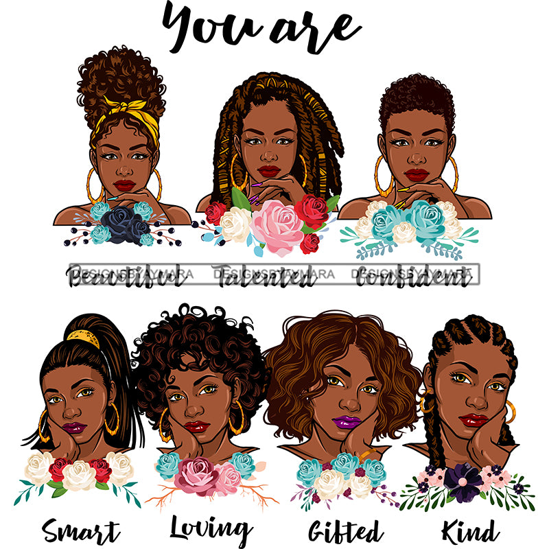 Afro Women Together You Are Confident Talented Life Quotes Divas Flowe ...