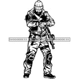 Military Man Soldier In Military Gear 3 SVG JPG PNG Vector Clipart Cricut Silhouette Cut Cutting