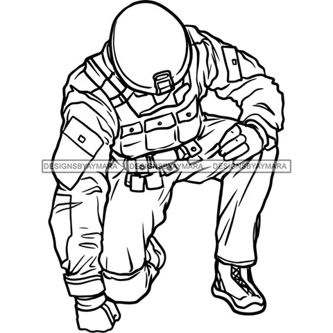 Soldier In Prayer Military SVG JPG PNG Vector Clipart Cricut Silhouette Cut Cutting1