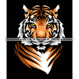 Tiger Bengal Face Animal Wild Mammal Jungle Aggressive Beast Designs For T-Shirt and Other Products SVG PNG JPG Cutting Files For Silhouette Cricut and More!