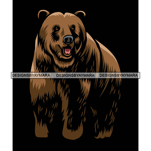 Bear Animal Wildlife Mammal Aggressive Power Strength Designs For T-Shirt and Other Products SVG PNG JPG Cutting Files For Silhouette Cricut and More!