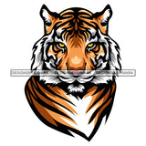 Tiger Bengal Face Animal Wild Mammal Jungle Aggressive Beast Designs For T-Shirt and Other Products SVG PNG JPG Cutting Files For Silhouette Cricut and More!