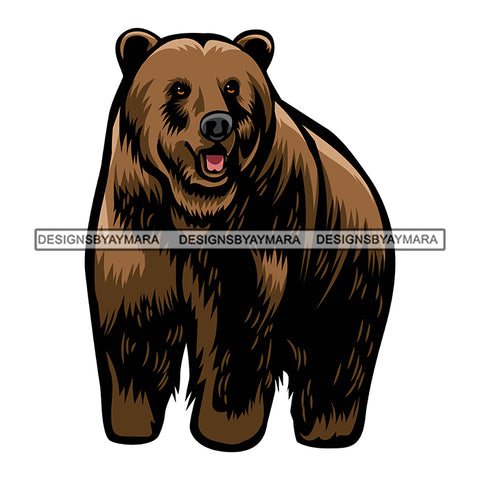 Bear Animal Wildlife Mammal Aggressive Power Strength Designs For T-Shirt and Other Products SVG PNG JPG Cutting Files For Silhouette Cricut and More!