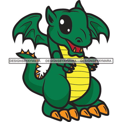 Cute Dragon Fantasy Fire Animal Fairytale SVG PNG JPG Cut Files For Silhouette Cricut and More!