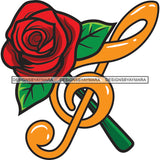 Music Notes Rosses Musical Classic SVG PNG JPG Cut Files For Silhouette Cricut and More!